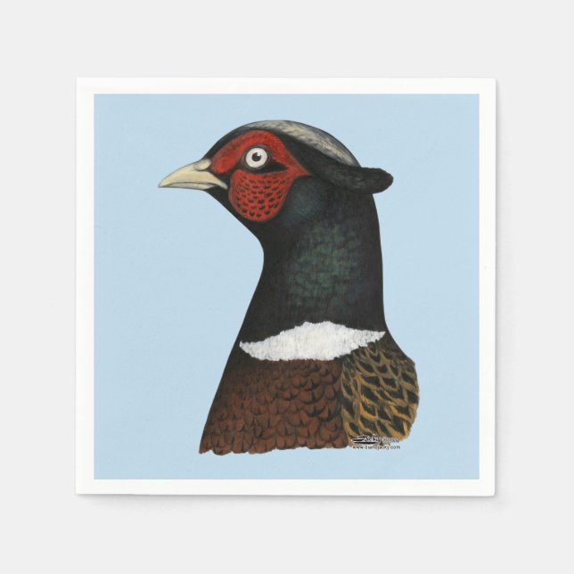Serviette En Papier Ringneck Pheasant Head (Devant)