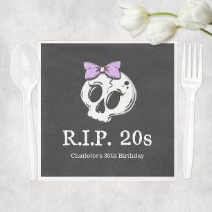 Serviette En Papier Rip 20s Coquette Aesthétique Bow 30th Birthday Par