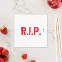 RIP rouge sang effrayant typographie drôle Hallowe