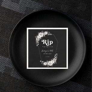 Serviette En Papier Rip To My Twenties Black 30th Birthday Party