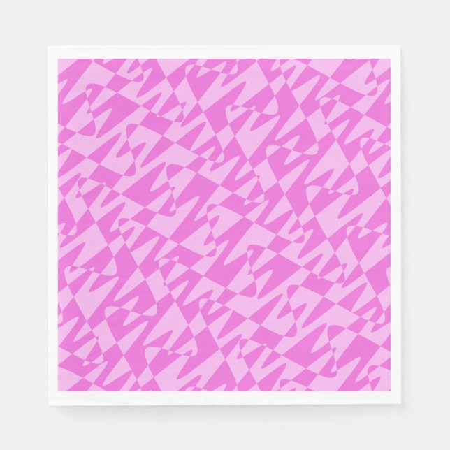 Serviette En Papier ripple rétroonde - duo rose : (Devant)