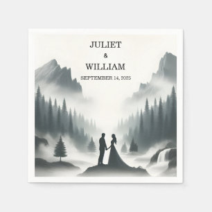 Serviette En Papier Rivière Pluie Nuage Nature Smoky Mariage de montag