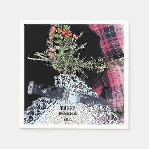 Serviette En Papier Robbie Burns serviettes décontractées