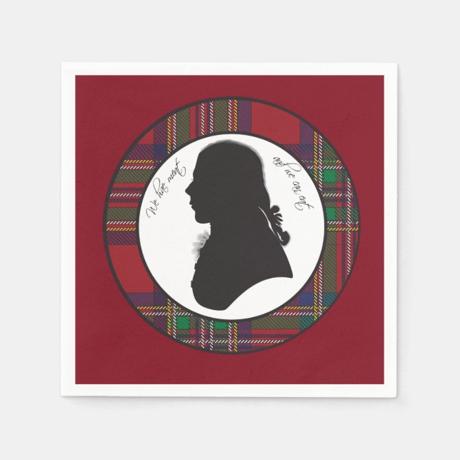 Serviette En Papier Robbie Burns serviettes silhouette (Devant)