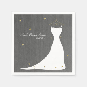 Serviette En Papier Robe de Mariée Moderne & Cérémonie de Remise de Ca
