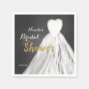 Serviette En Papier Robe de Mariée Tableau Noir Enterrement de Vie de 
