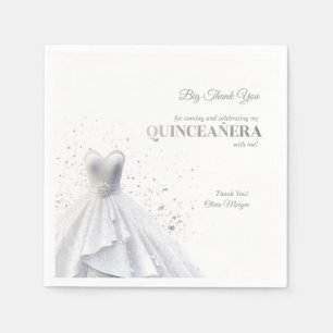 Serviette En Papier Robe de soirée glamour Quintencera rouge