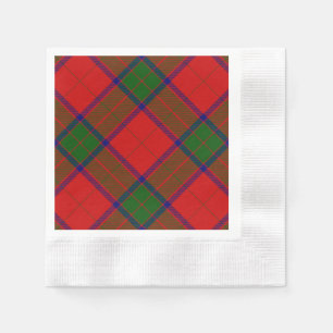 Serviette En Papier Robertson tartson rouge vert plaid