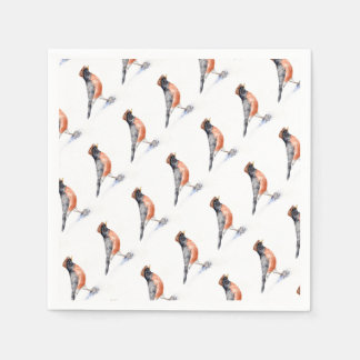 Serviette En Papier Robin Bird en Casquette