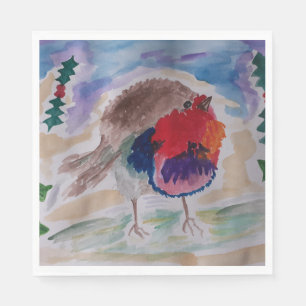 Serviette En Papier Robin de Noël