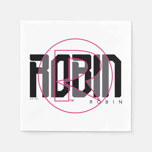 Serviette En Papier Robin Hi-Tech Nom Graphique (Devant)