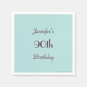 Serviette En Papier Robins Egg Blue Paper Napkins, fête du 90e annive