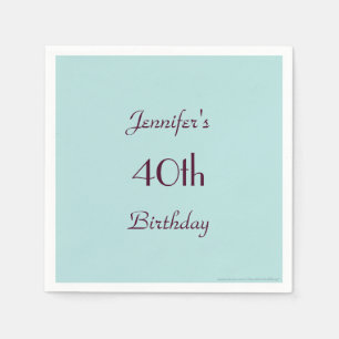 Serviette En Papier Robins Oeuf Papier bleu Napkins 40e anniversaire F