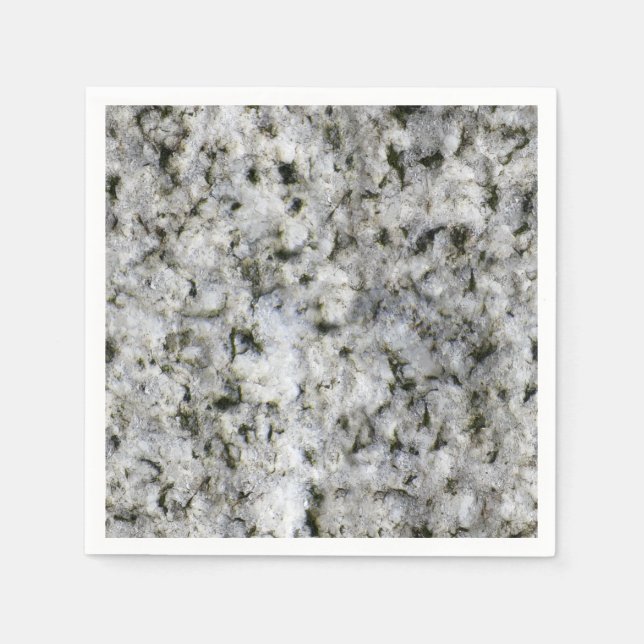 Serviette En Papier Roche de granit blanc (Devant)