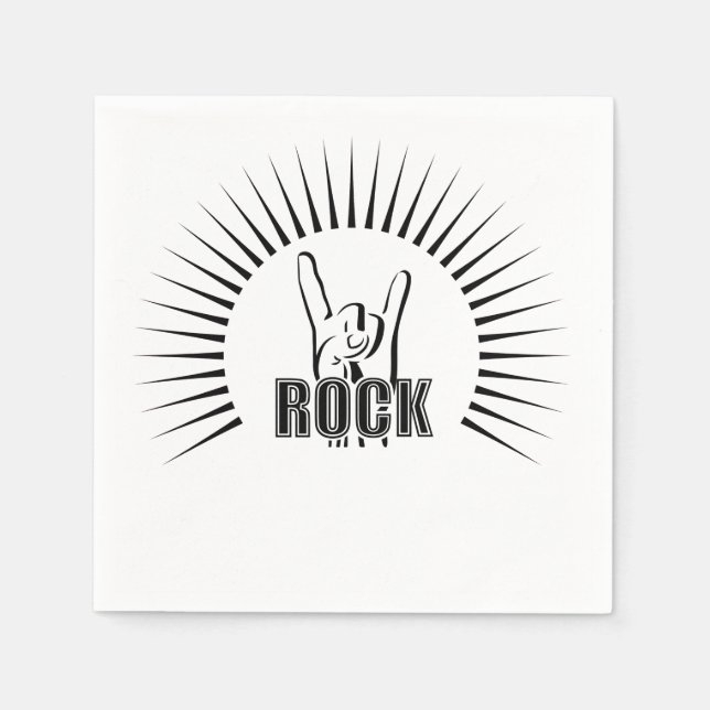 Serviette En Papier Rock (Devant)