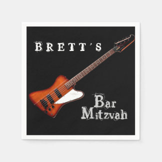Serviette En Papier Rock Guitare Bar Mitzvah Napkins