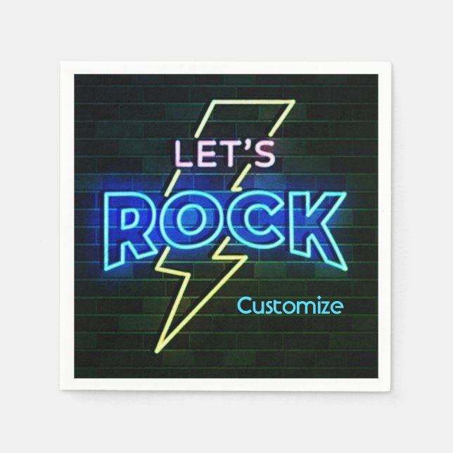 Serviette En Papier Rock Lightning Bolt 2 (Devant)