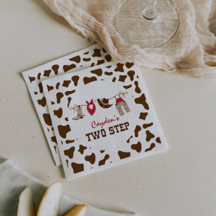 Serviette En Papier Rodéo en deux étapes Western Cowboy 2e anniversair