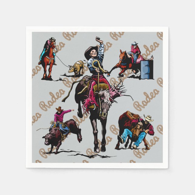 Serviette En Papier Rodeo Party Napkins (Devant)