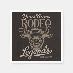 Serviette En Papier Rodéo personnalisé Old West Steer Roping Légendes
