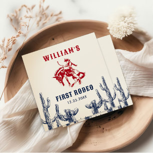 Serviette En Papier Rodeo Western Cowboy 1ère fête d'anniversaire