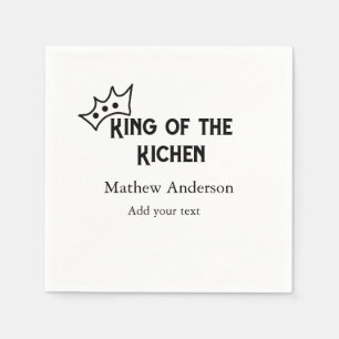 Serviette En Papier Roi de la cuisine ajouter nom chef boulangerie cui