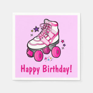 Serviette En Papier Roller Skate Joyeux Anniversaire