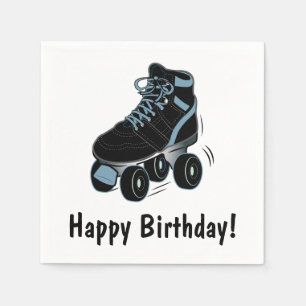 Serviette En Papier Roller Skate Joyeux Anniversaire