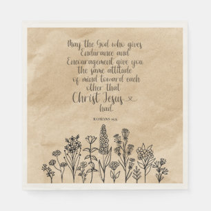 Serviette En Papier Romains 15:5 Bible Verse Papier serviettes