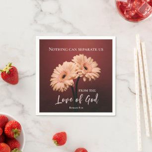 Serviette En Papier Romains 8 39 Amour de Dieu Bible Verse Rose Brown