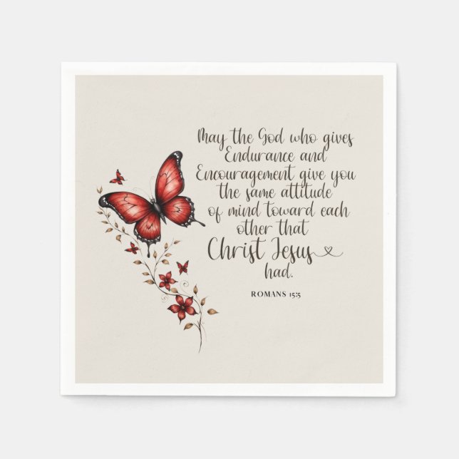 Serviette En Papier Romans 15:5 Bible Verse Image (Devant)