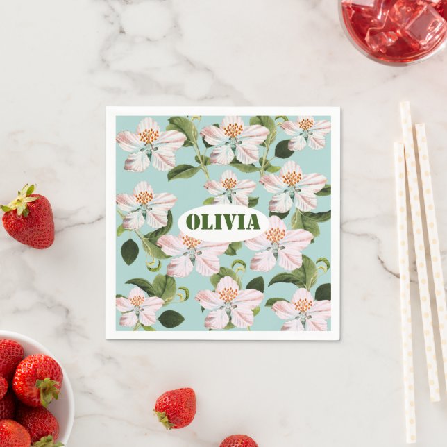 Serviette En Papier Romantic cherry blossom  (En situation)