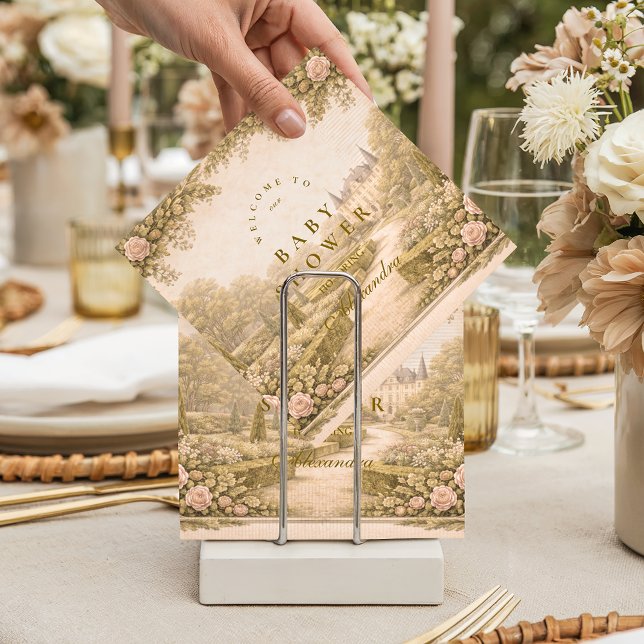Serviette En Papier Romantic Garden Estate Path Baby Shower (Créateur téléchargé)