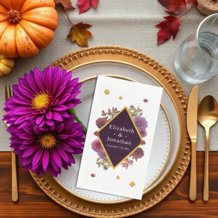 Serviette En Papier Romantique Automne Dahlia Mariage