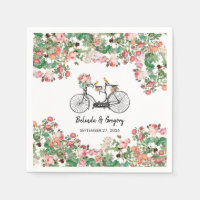 Romantique Vintage Vélo Fleurs & Oiseaux Mariage