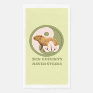Serviette En Papier Rongeurs Zen N'Ont Jamais De Stress Humour Capybar