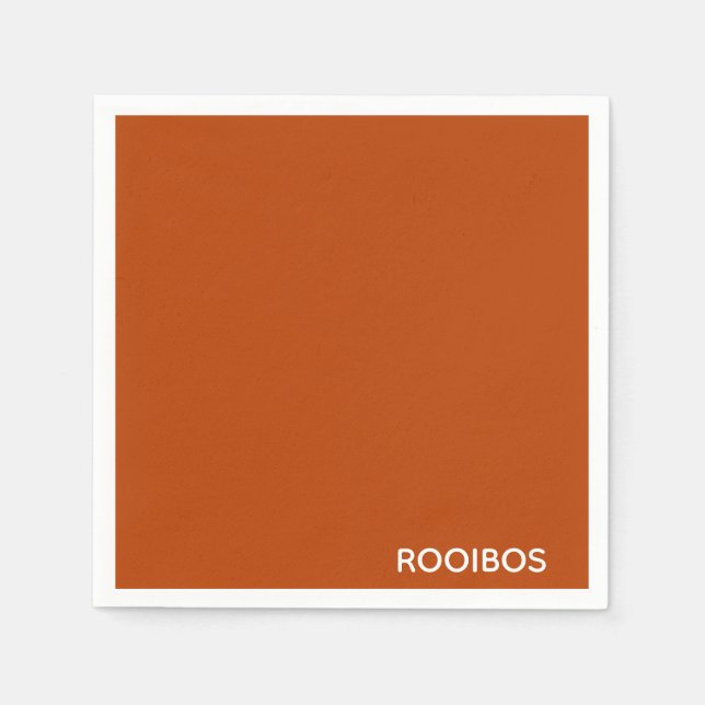 Serviette En Papier Rooibos rouge brun nom (Devant)