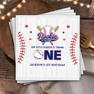 Serviette En Papier Rookie de l'année 1er anniversaire de baseball ser