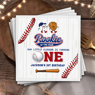 Serviette En Papier Rookie de l'année 1er anniversaire de baseball ser