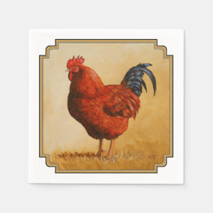 Serviette En Papier Rooster chicken de Rhode Island