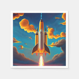 Serviette En Papier Roquette au coucher du soleil