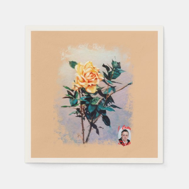 Serviette En Papier Rosa/Rose (Devant)