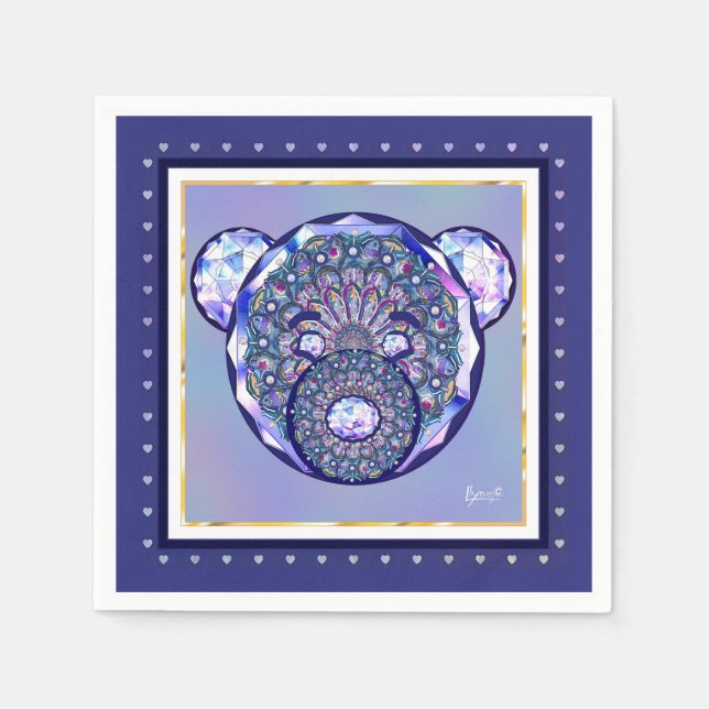 Serviette En Papier Rosace bleu ou rouge pour bébé&enfant (Devant)