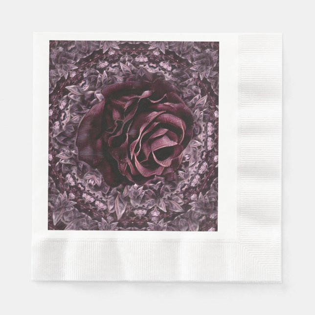 Serviette En Papier Rosace Mandala  (Devant)