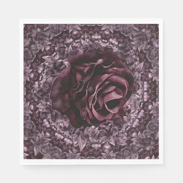 Serviette En Papier Rosace Mandala  (Devant)