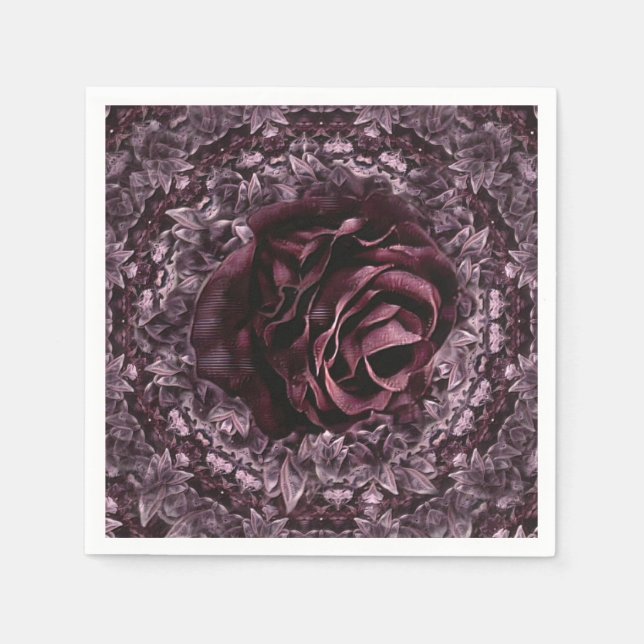 Serviette En Papier Rosace Mandala  (Devant)