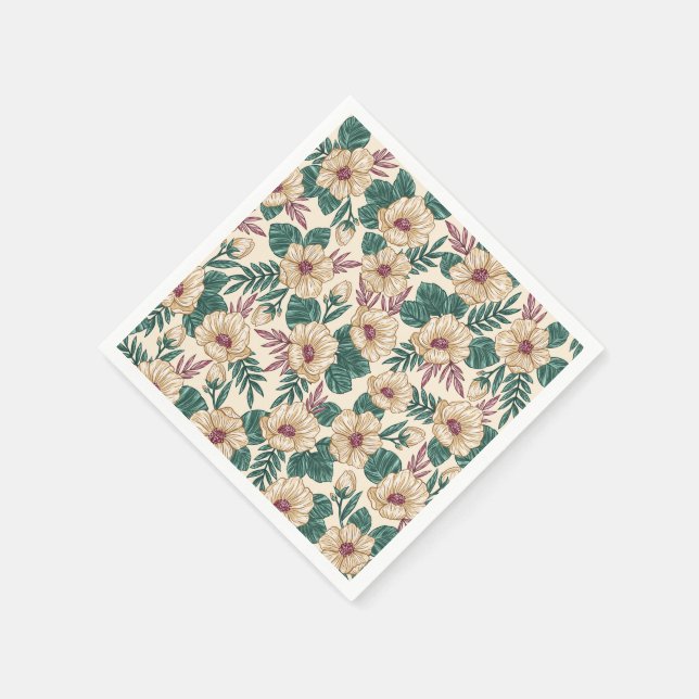 Serviette En Papier Rose (Coin)
