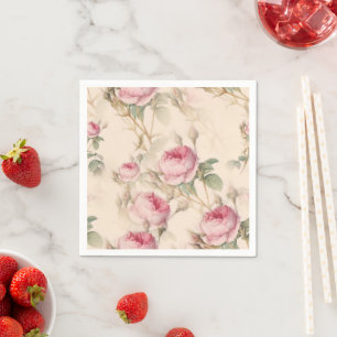 Serviette En Papier Rose