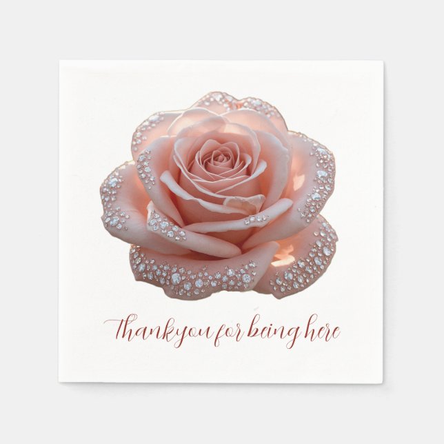Serviette En Papier Rose (Devant)