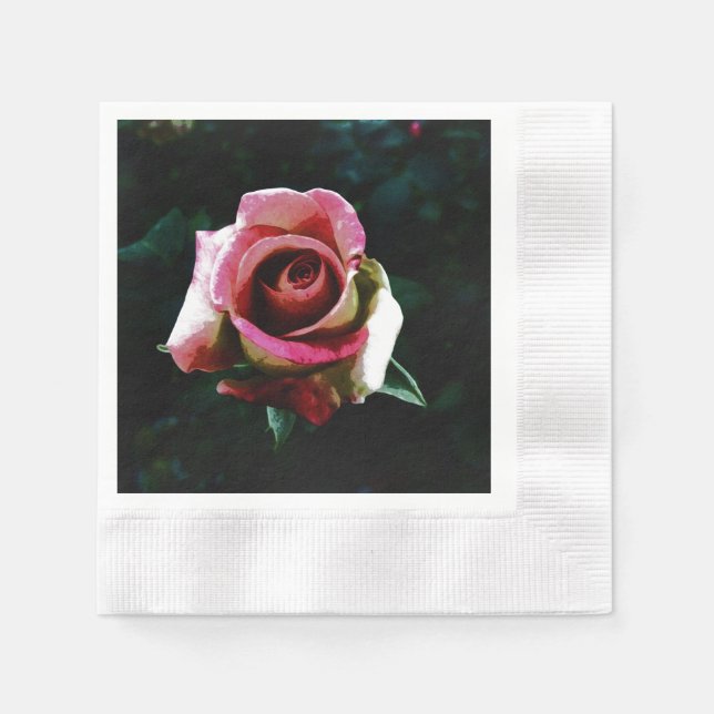 Serviette En Papier rose   (Devant)